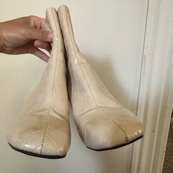 Tan Snake Skin Booties - Picture 4 of 4